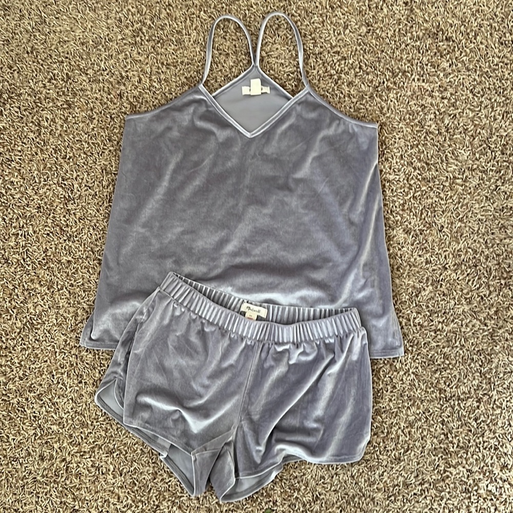 Madewell velvet PJ set